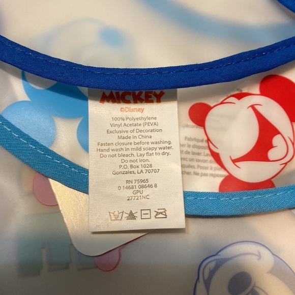 NEW 2 baby bibs my Mickey Mouse Disney junior - Picture 4 of 4